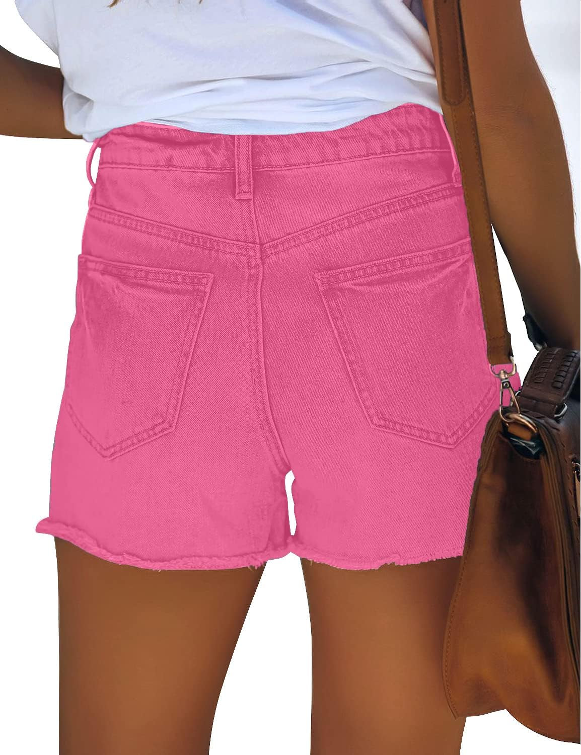 Women'S High Waisted Ripped Stretchy Denim Hot Short Summer Jean Shorts
