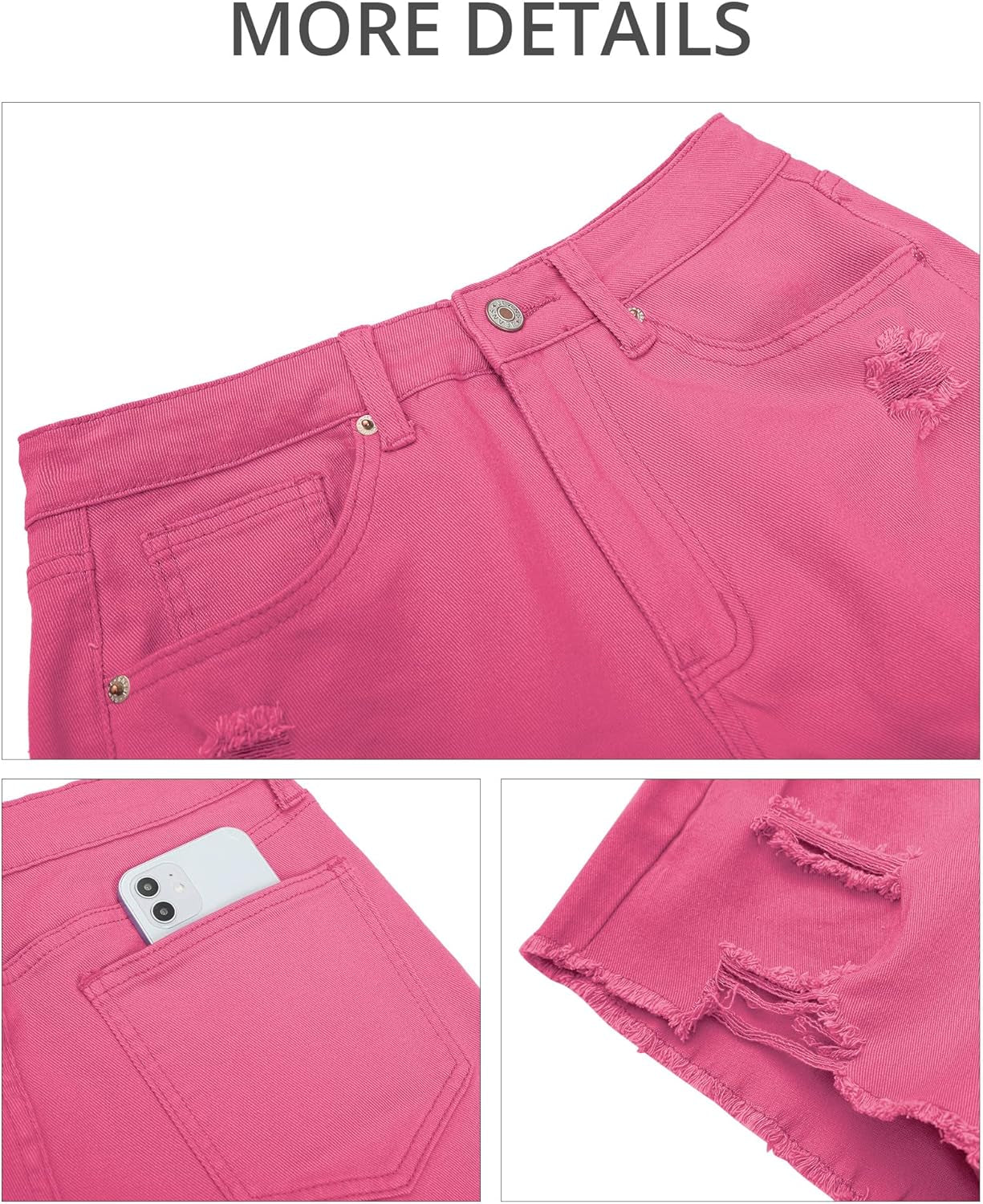 Women'S High Waisted Ripped Stretchy Denim Hot Short Summer Jean Shorts