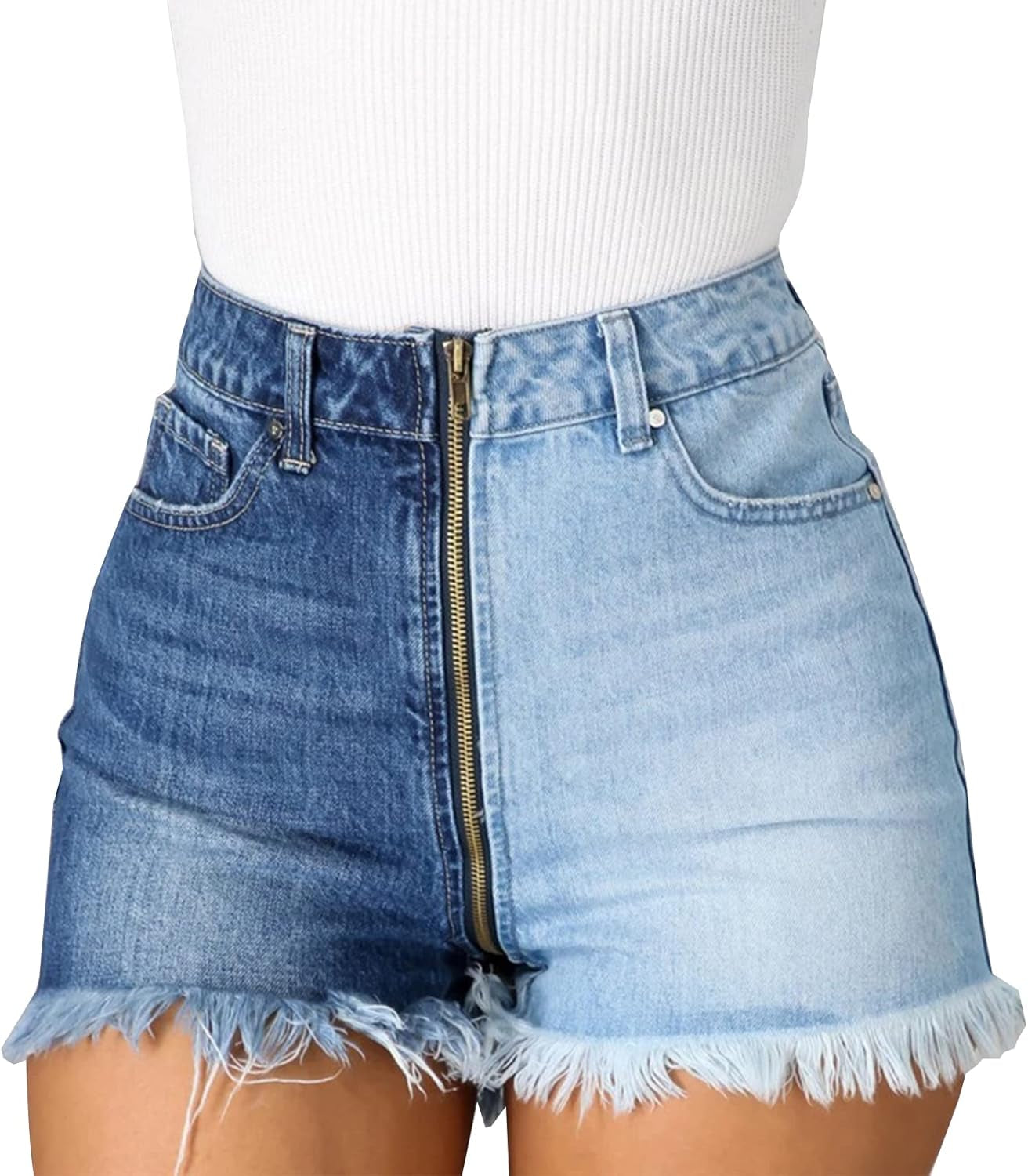 Jean Shorts Women High Waisted Stretchy Jean Shorts for Women Denim Shorts Raw Hem