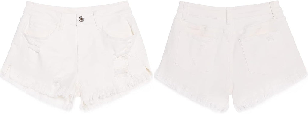 Women'S High Waisted Jean Shorts Stretch Denim Shorts Mom Jeans Casual