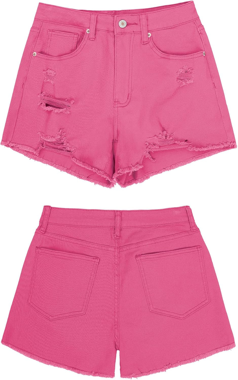 Women'S High Waisted Ripped Stretchy Denim Hot Short Summer Jean Shorts