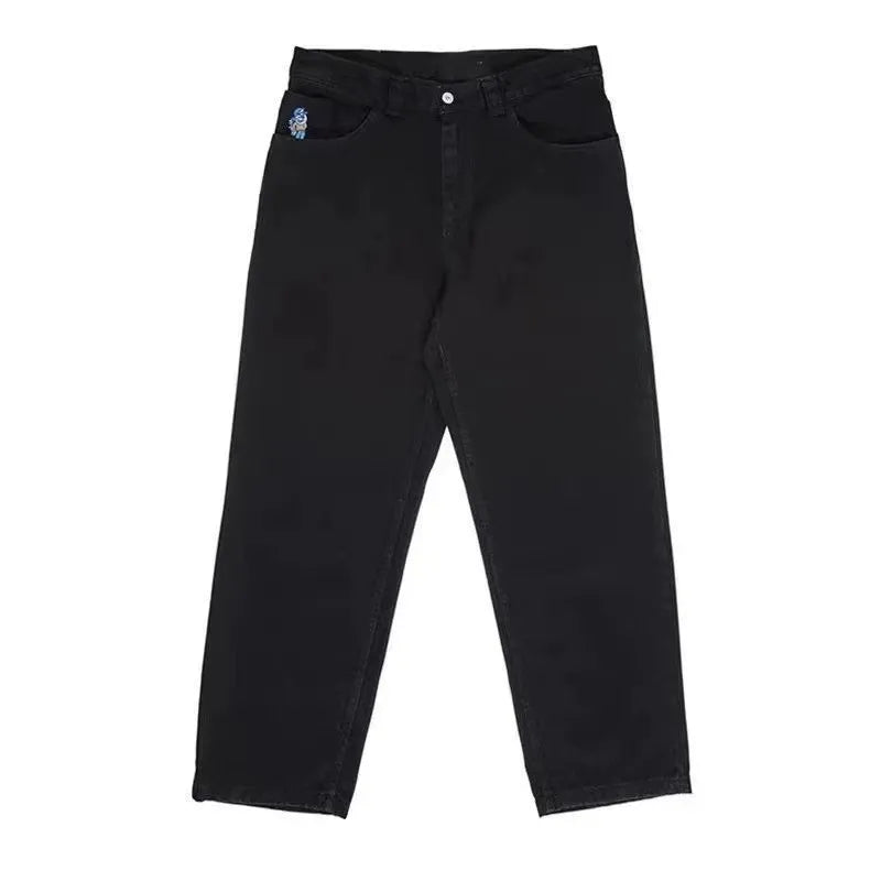 Men'S Jeans Designer Retro Hip Hop Cartoon Graphic Streetwear Denim Y2K Big Boy Embroidery Baggy Jorts Harajuku Gym Basketball Men