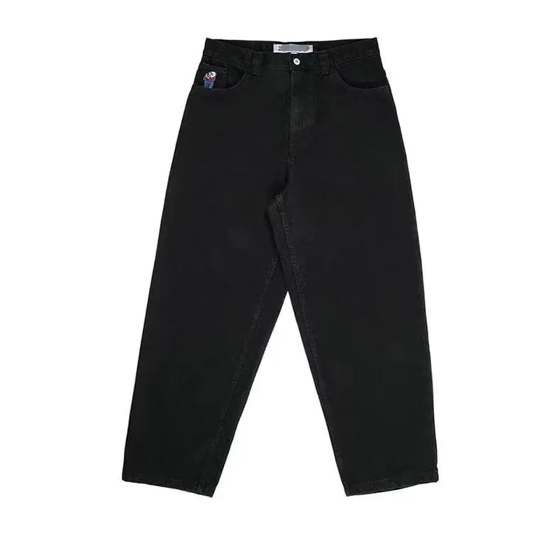 Men'S Jeans Designer Retro Hip Hop Cartoon Graphic Streetwear Denim Y2K Big Boy Embroidery Baggy Jorts Harajuku Gym Basketball Men